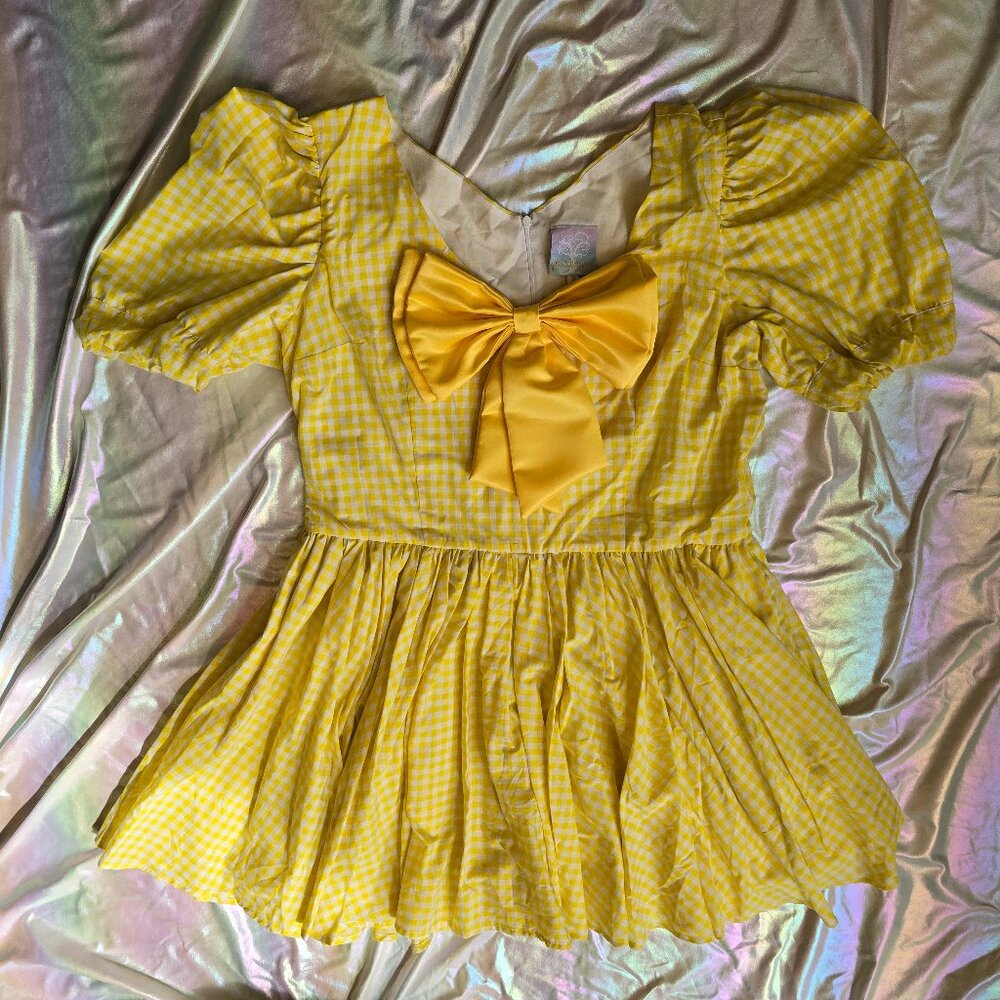 Glimmerwood Lemonade Tea Party Dress + Sugar Bow Yellow Fairytale Plus Size "H"